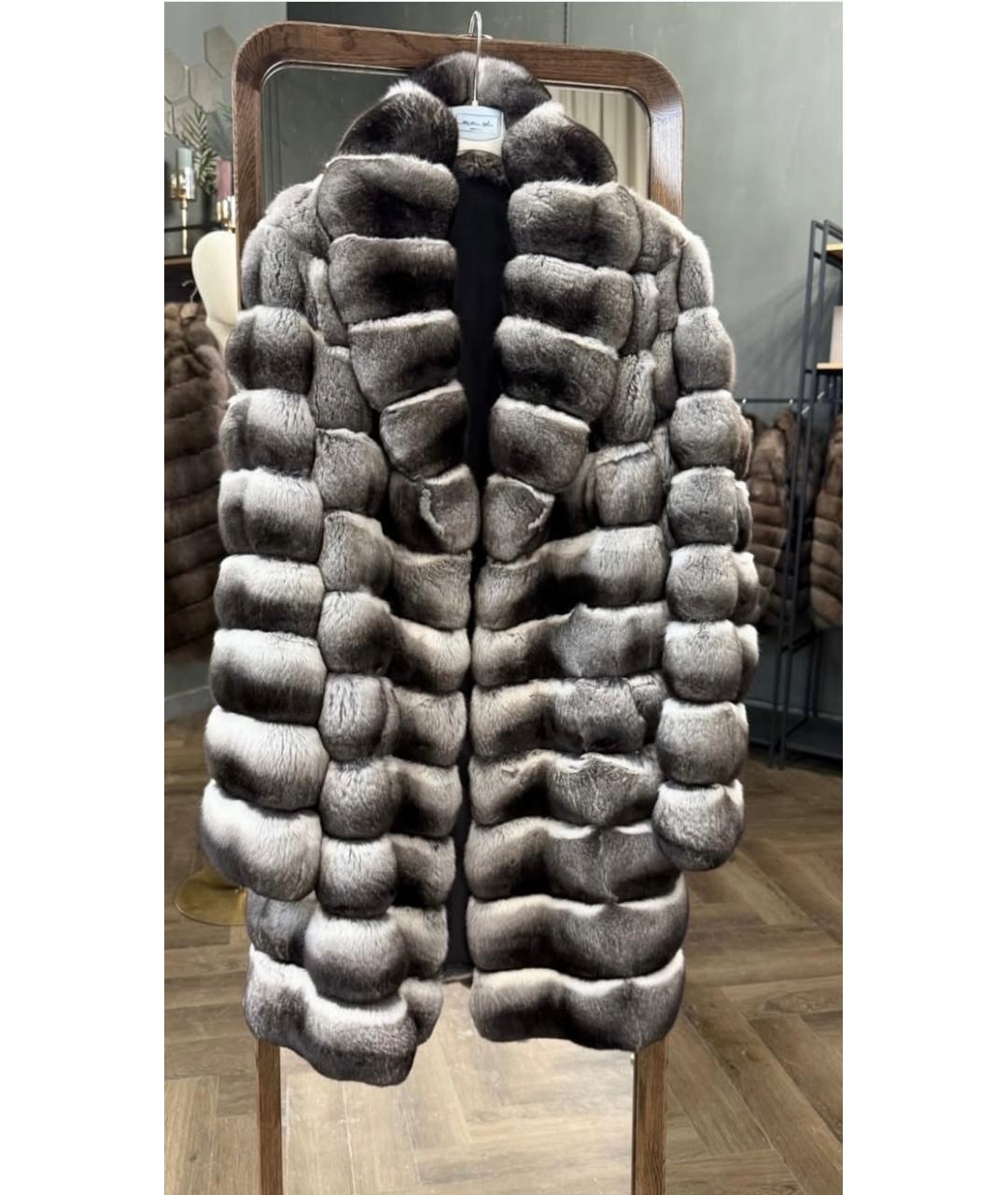 BRASCHI Серая меховая шуба, фото 7