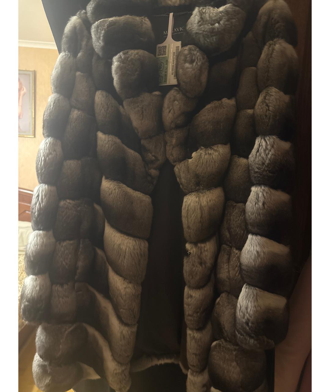 BRASCHI Серая меховая шуба, фото 2