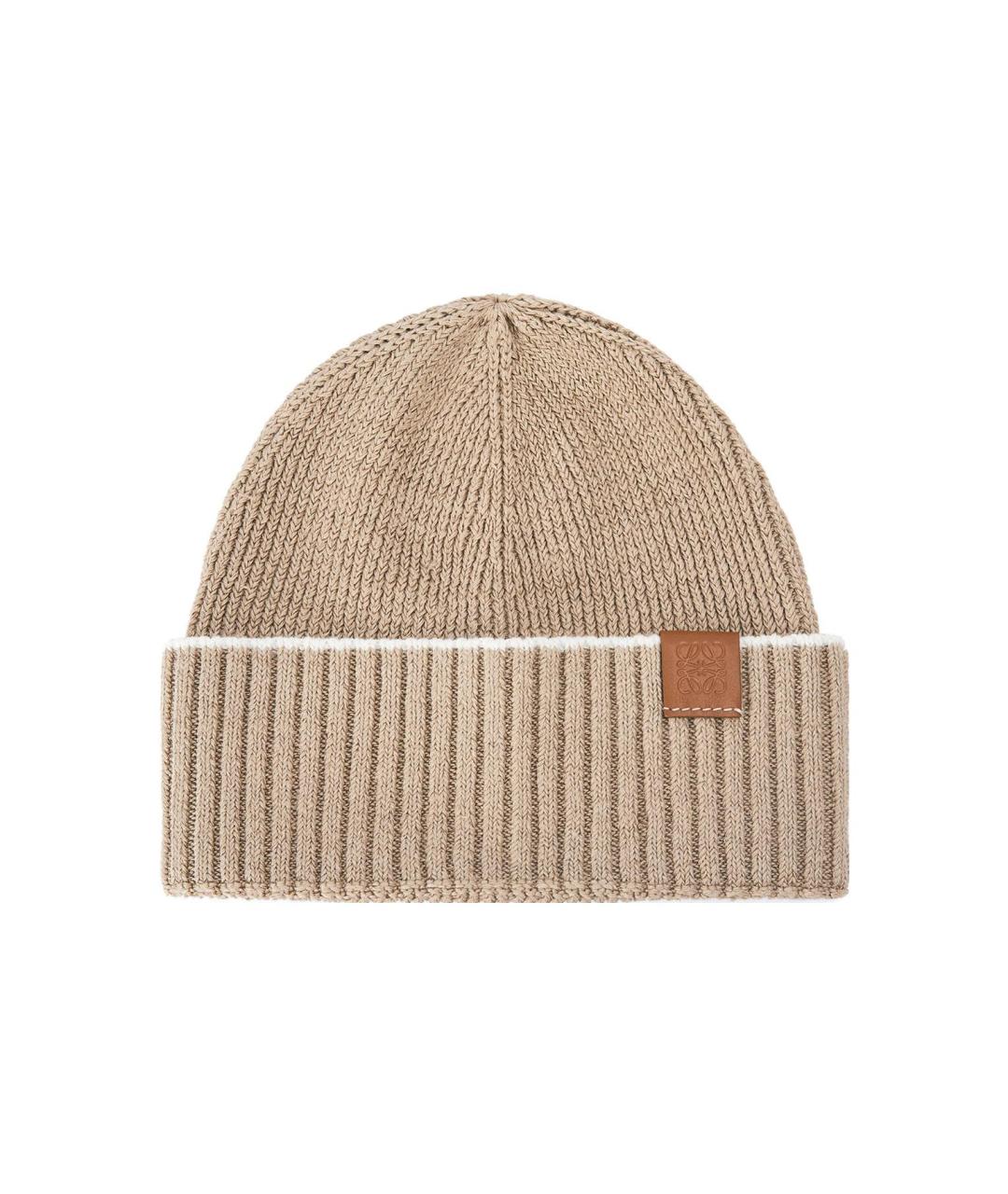 LOEWE Бежевая шапка, фото 1