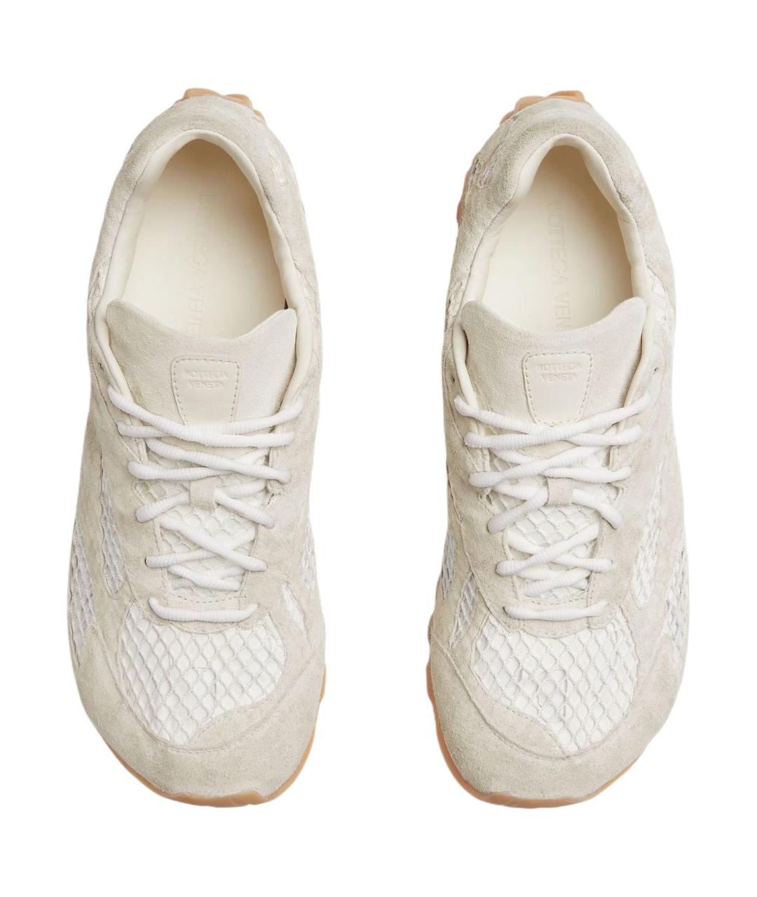 BOTTEGA VENETA Серые замшевые низкие кроссовки / кеды, фото 5