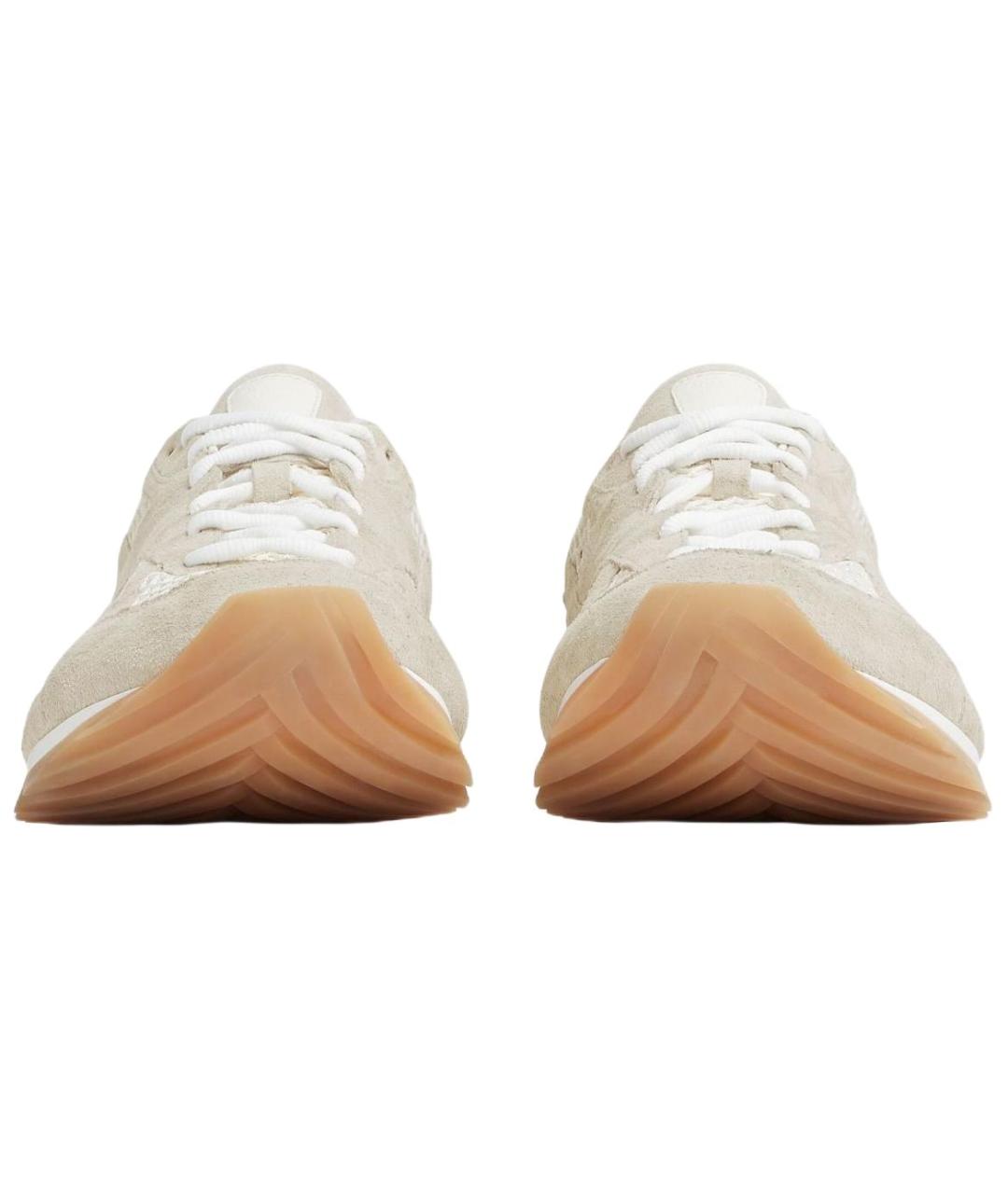 BOTTEGA VENETA Серые замшевые низкие кроссовки / кеды, фото 3