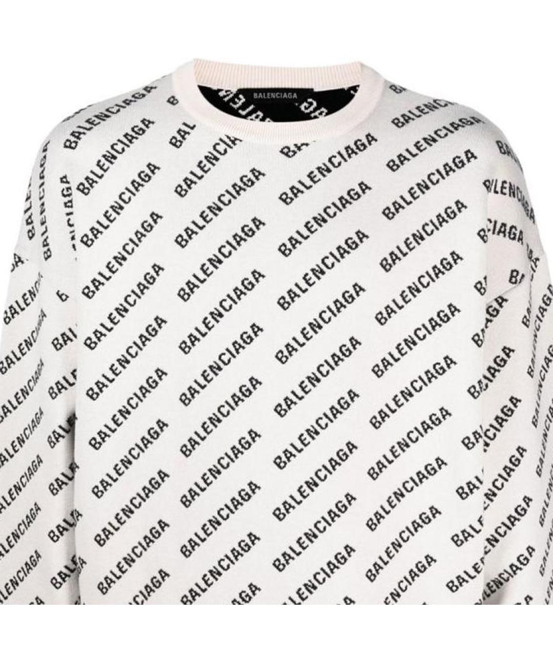 BALENCIAGA Белый джемпер / свитер, фото 5