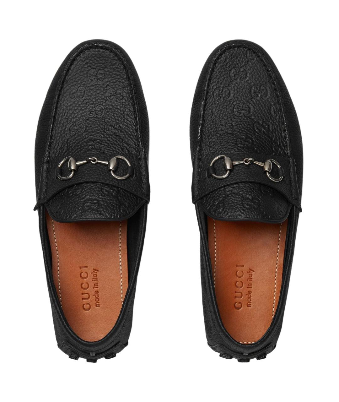 GUCCI Черные кожаные лоферы, фото 5