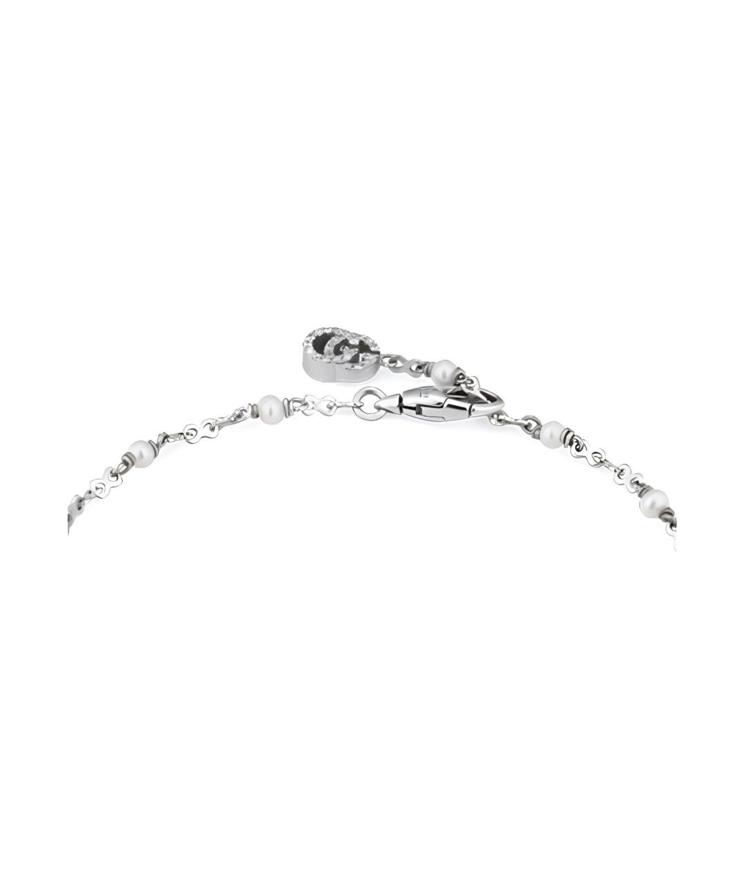 GUCCI Серебрянный браслет из белого золота, фото 3