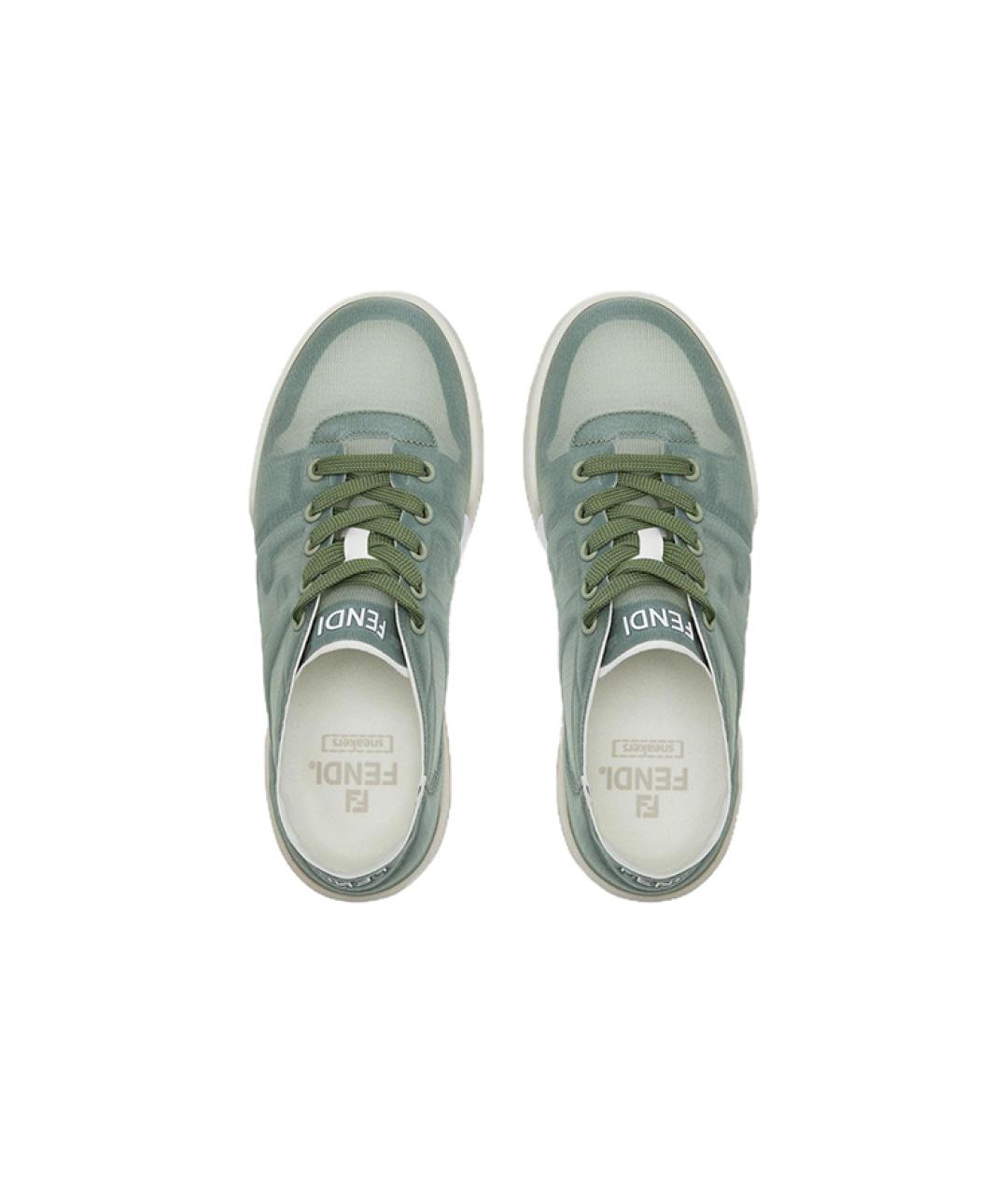 FENDI Зеленые кеды, фото 3