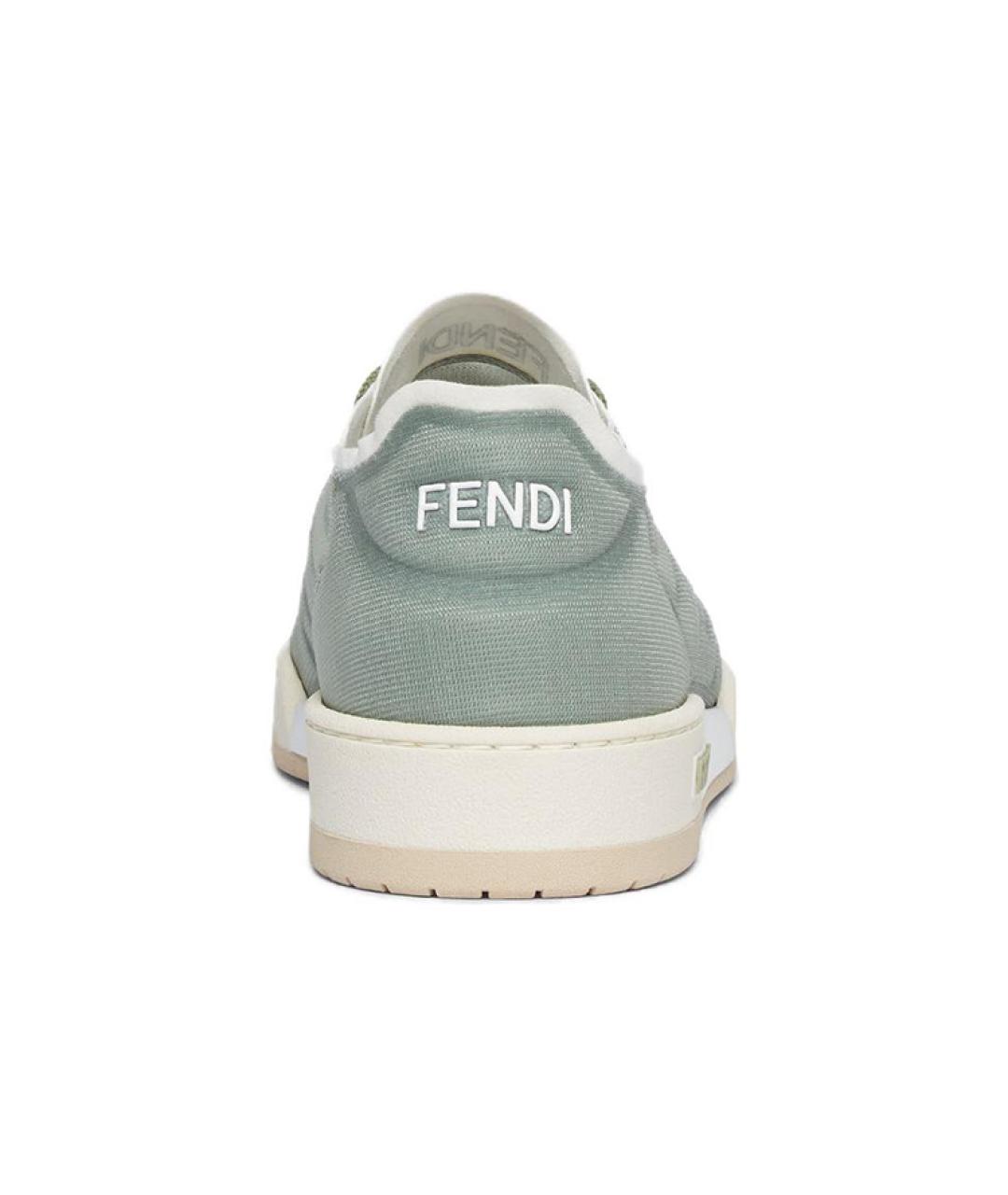 FENDI Зеленые кеды, фото 4