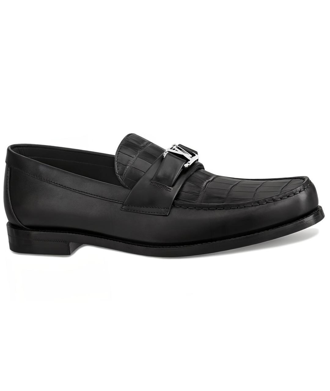 LOUIS VUITTON Черные кожаные лоферы, фото 3