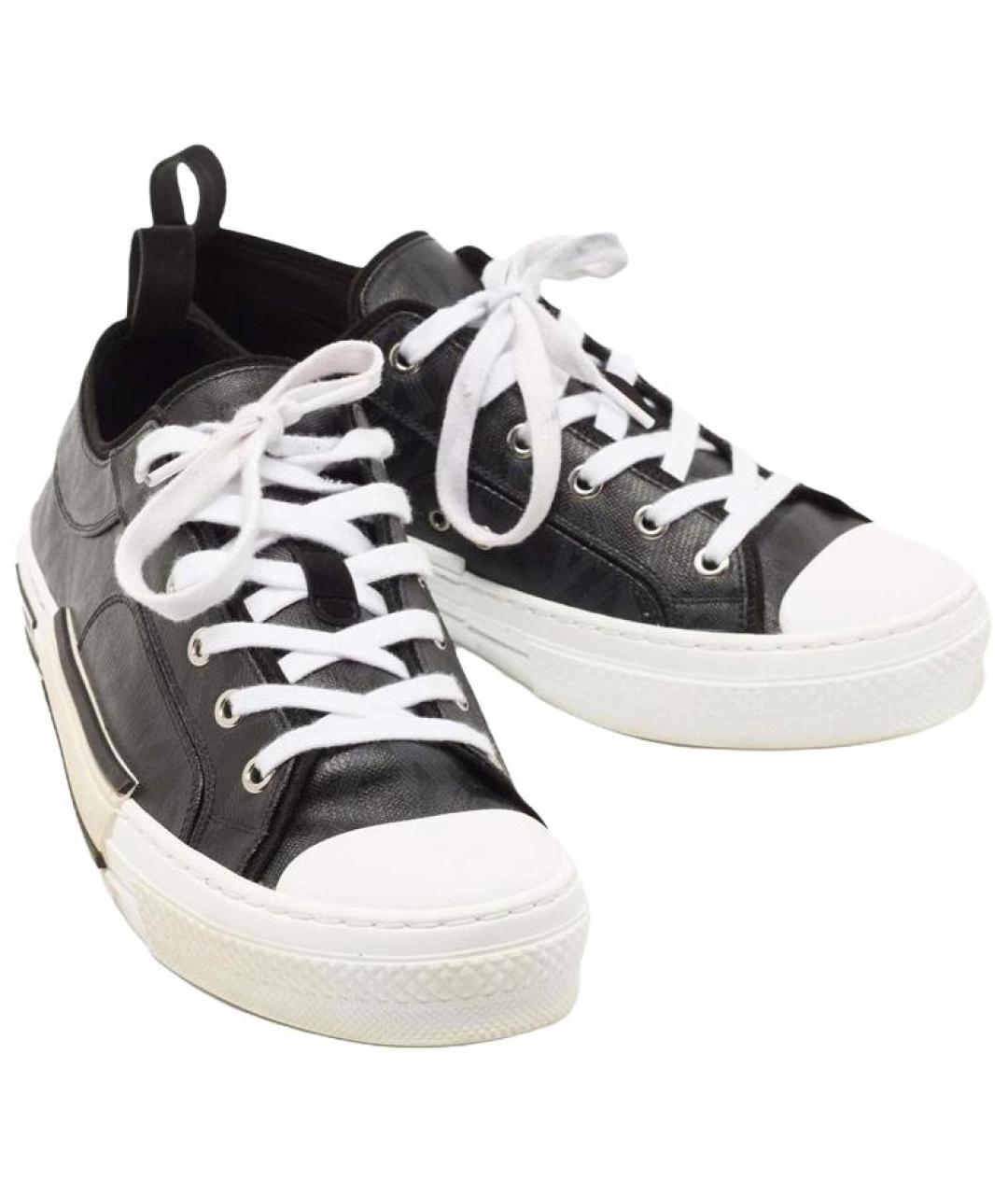 CHRISTIAN DIOR Черные текстильные низкие кроссовки / кеды, фото 3