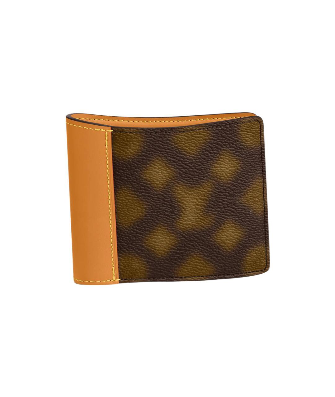 LOUIS VUITTON Коричневый кожаный кошелек, фото 1