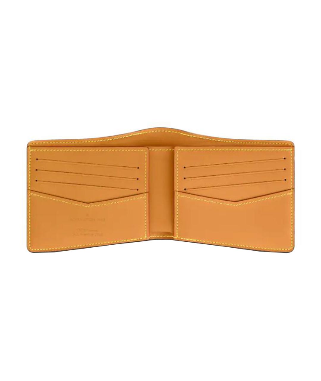 LOUIS VUITTON Коричневый кожаный кошелек, фото 4