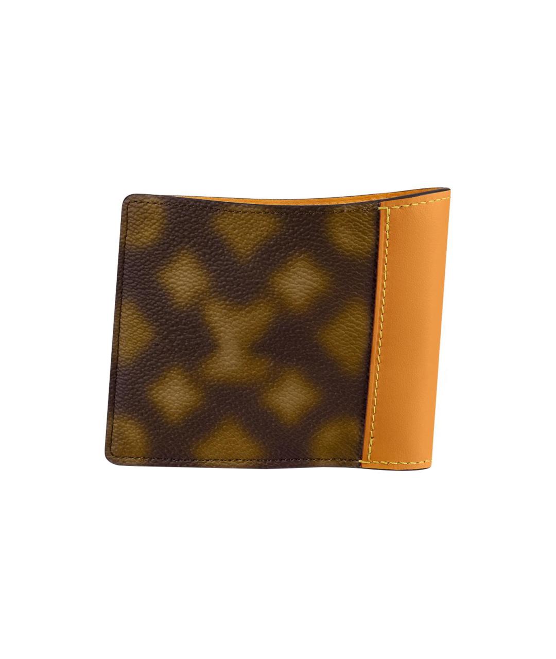 LOUIS VUITTON Коричневый кожаный кошелек, фото 2