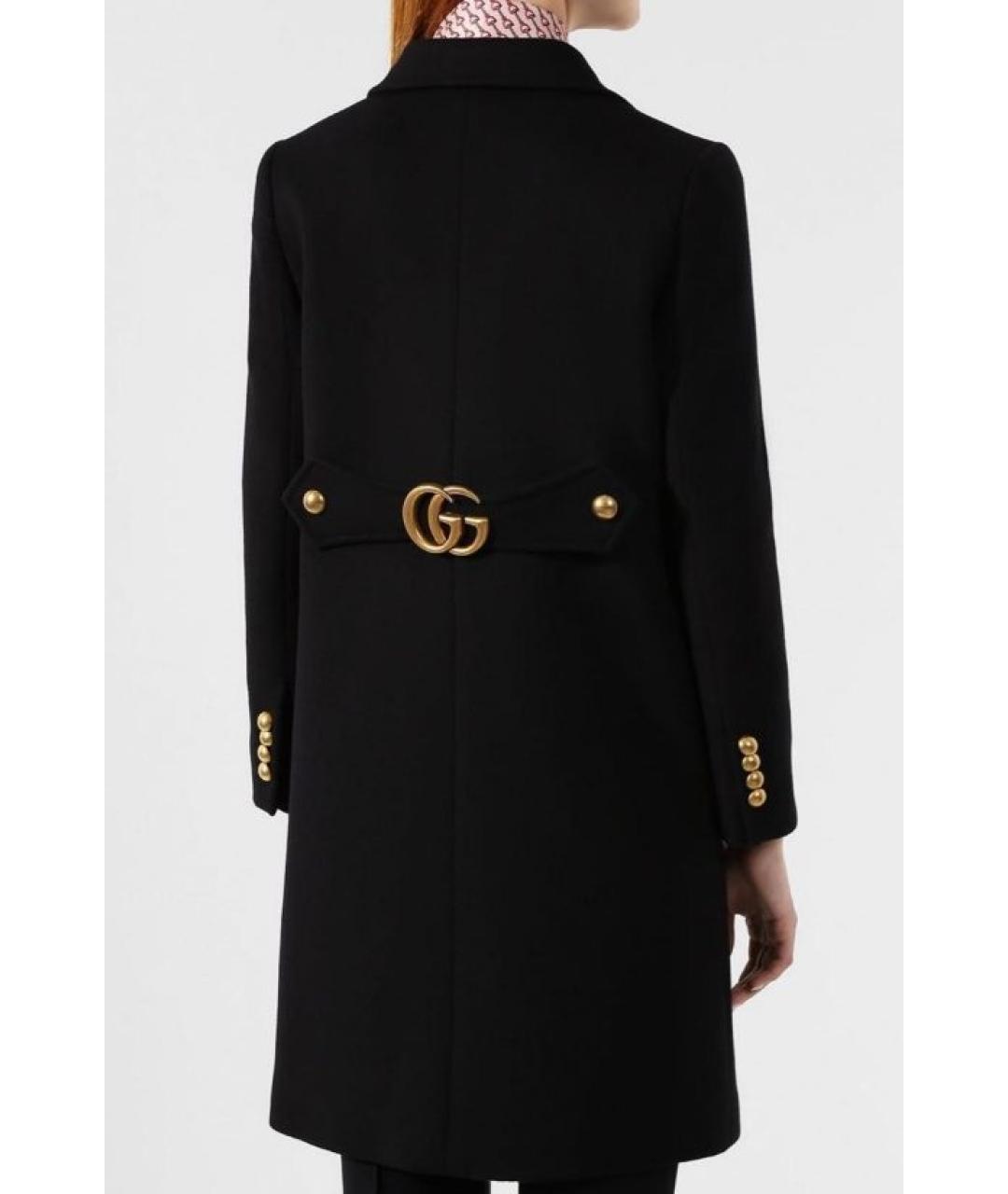 GUCCI Черное шерстяное пальто, фото 5