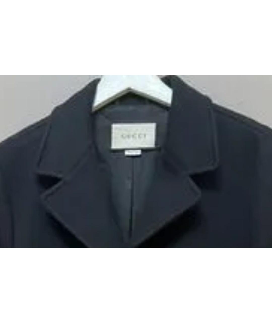 GUCCI Черное шерстяное пальто, фото 7