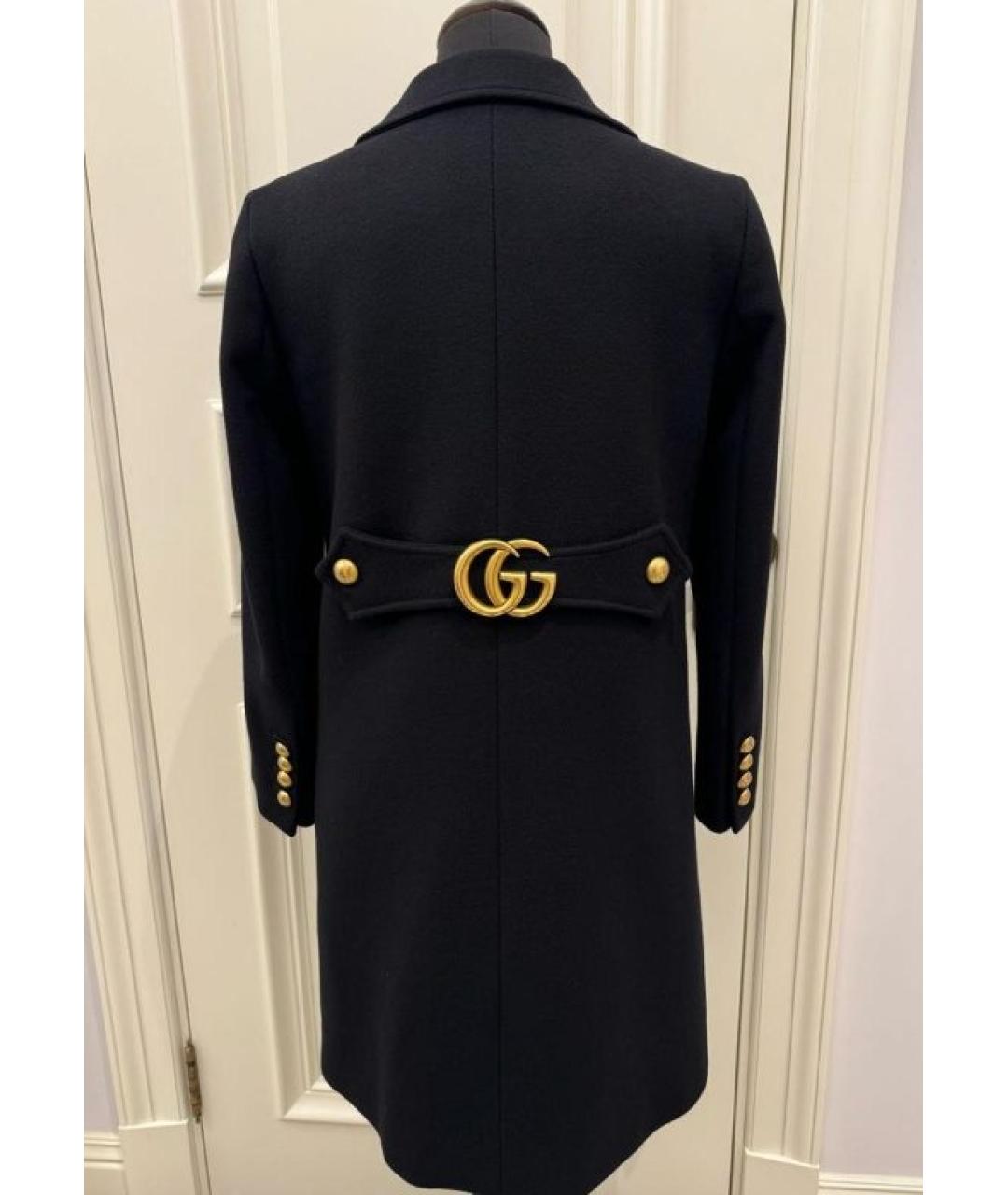 GUCCI Черное шерстяное пальто, фото 2