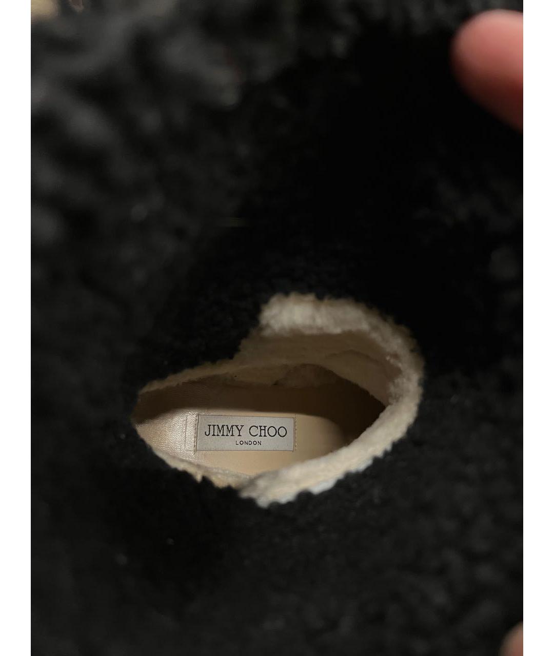 JIMMY CHOO Черные кожаные полусапоги, фото 8
