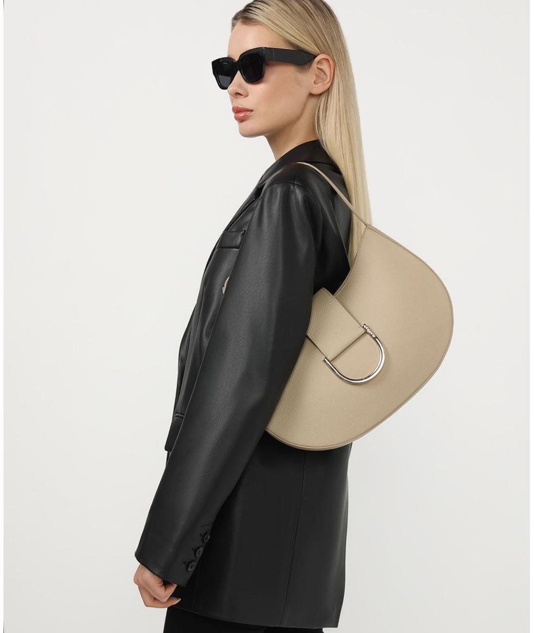 UNGARO Бежевая сумка с короткими ручками, фото 5