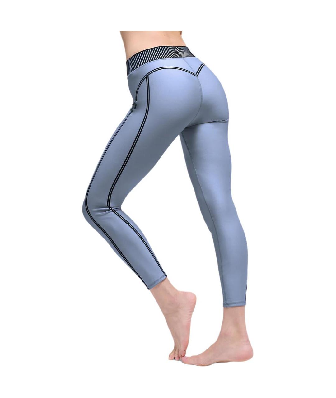 ALO YOGA Синие леггинсы и велосипедки, фото 2