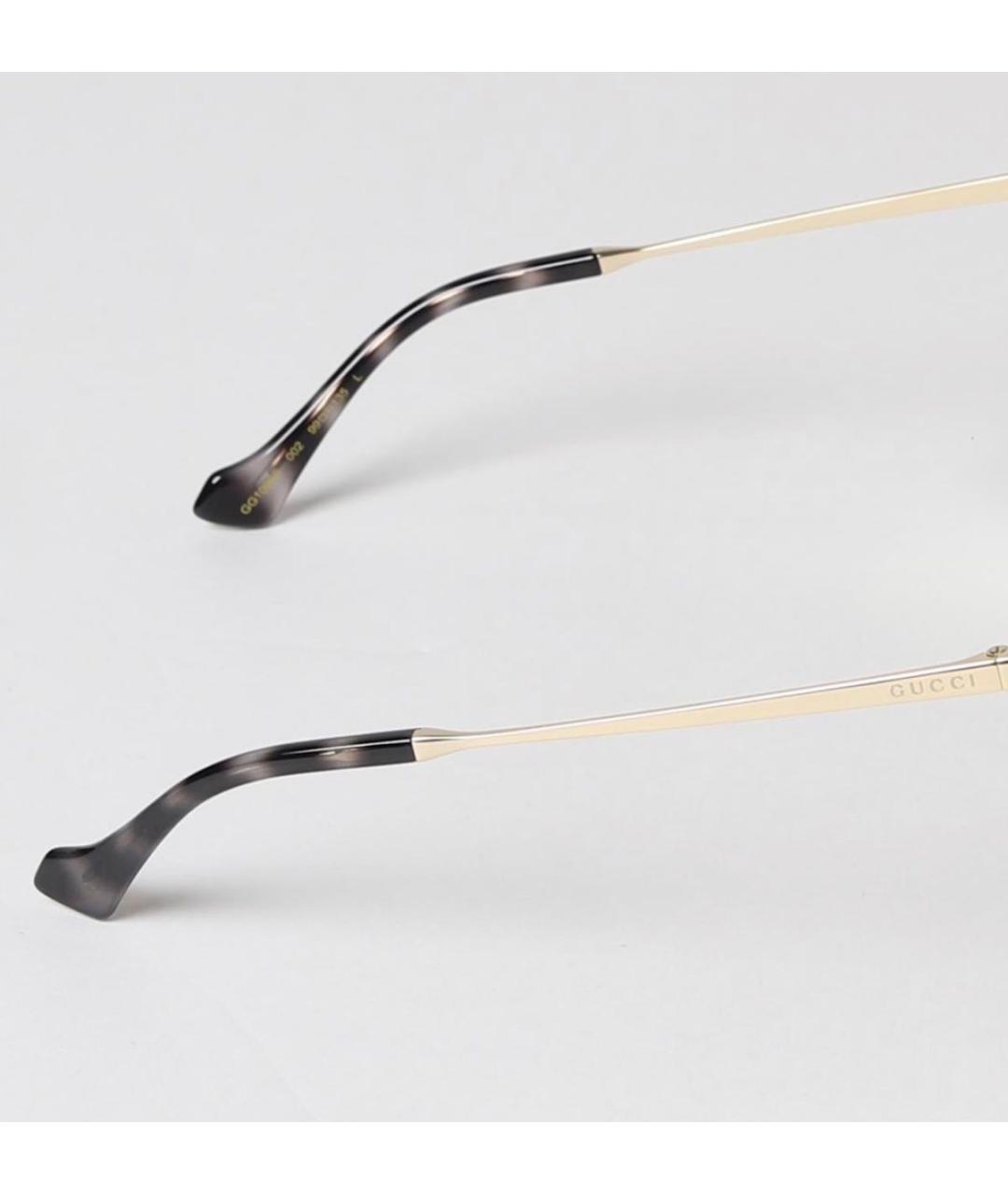 GUCCI Коричневые металлические солнцезащитные очки, фото 3