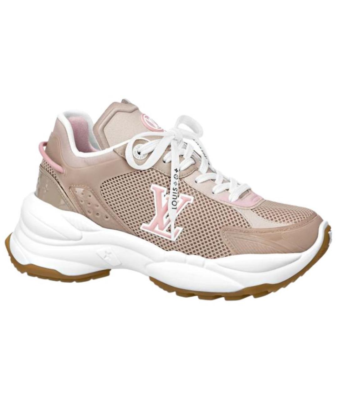 LOUIS VUITTON Розовые текстильные кроссовки, фото 6