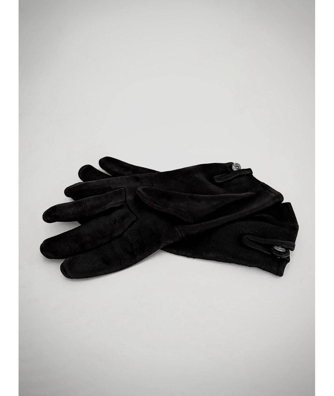 CHROME HEARTS Черные кожаные перчатки, фото 4