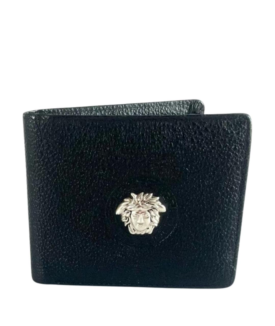 VERSACE Черный кожаный кошелек, фото 1