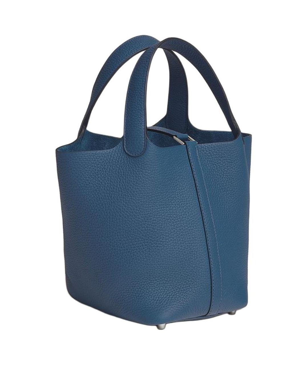 HERMES Синяя кожаная сумка через плечо, фото 3