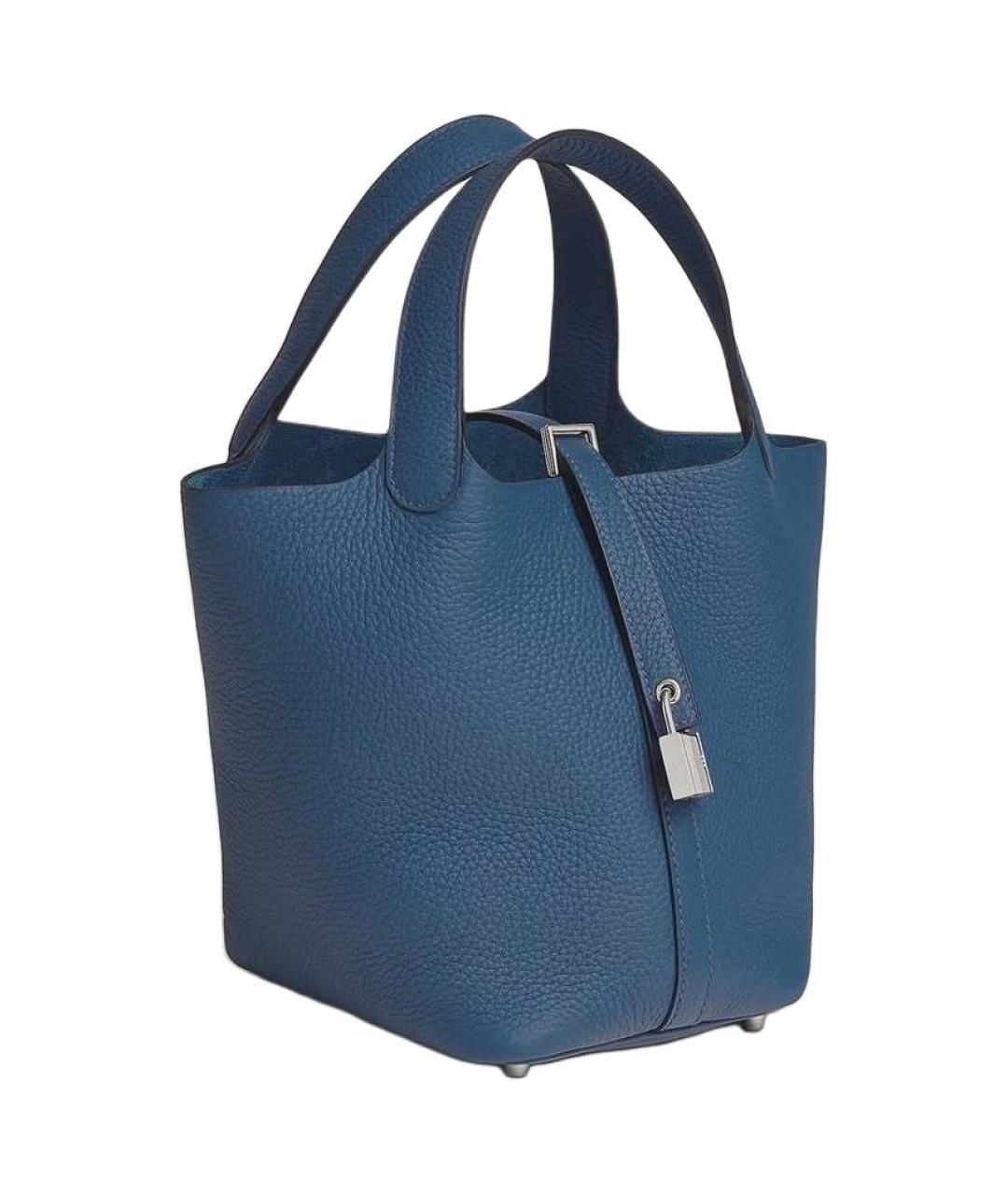 HERMES Синяя кожаная сумка через плечо, фото 2