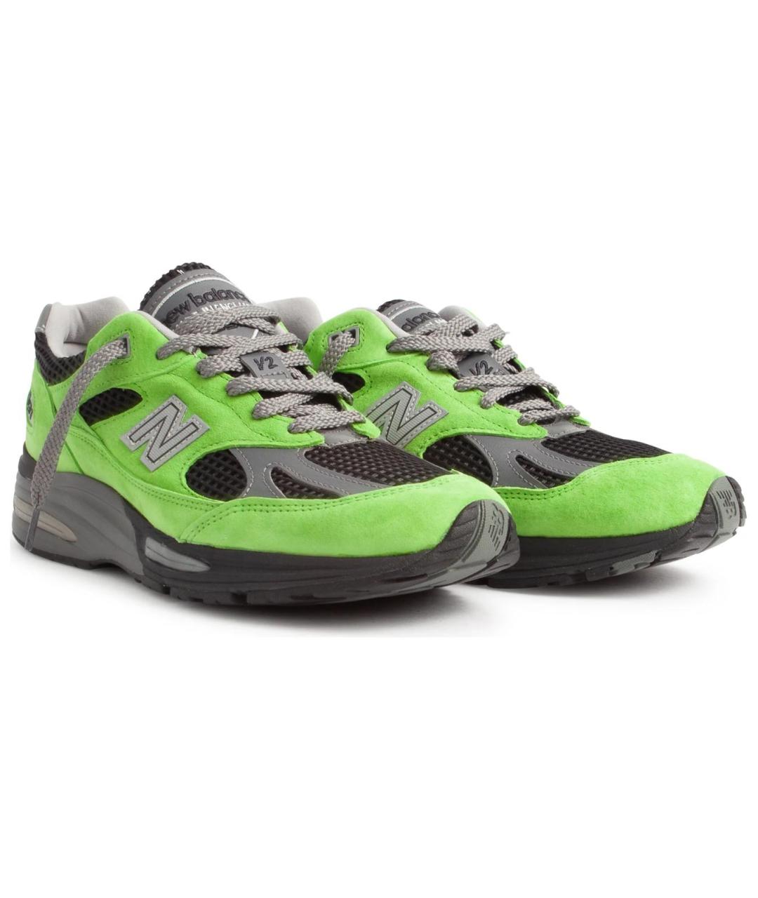 NEW BALANCE Зеленые замшевые кроссовки, фото 4