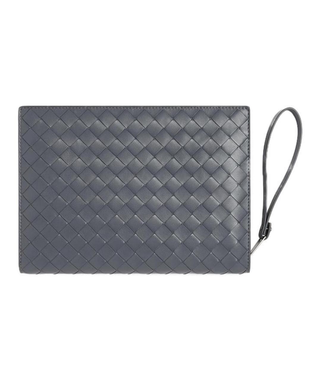 BOTTEGA VENETA Серая кожаная папка для документов, фото 2