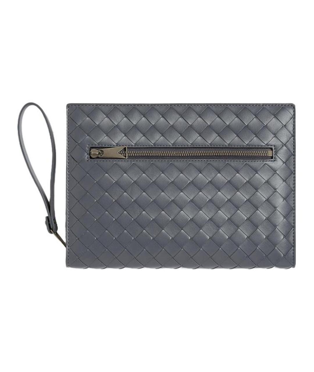 BOTTEGA VENETA Серая кожаная папка для документов, фото 1