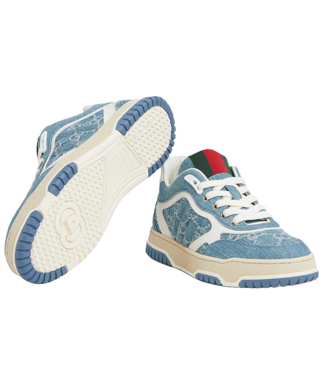 GUCCI Синие текстильные кеды, фото 6