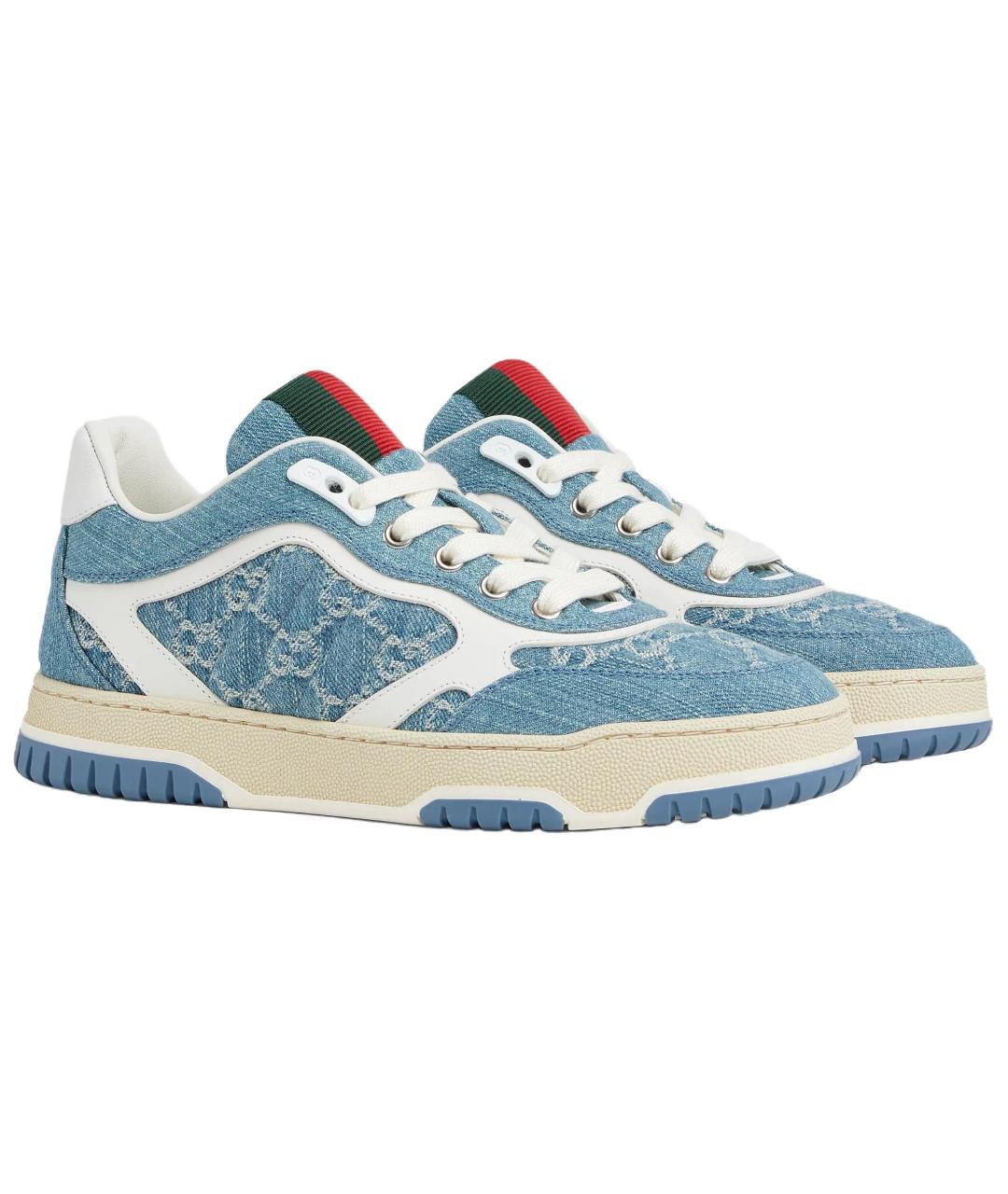 GUCCI Синие текстильные кеды, фото 3