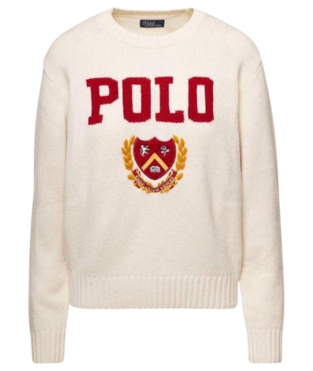 POLO RALPH LAUREN Белый шерстяной джемпер / свитер, фото 1