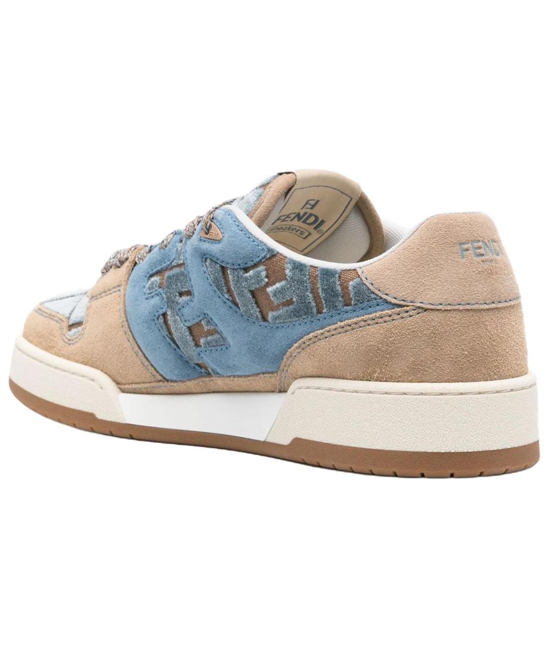 FENDI Мульти замшевые кеды, фото 4