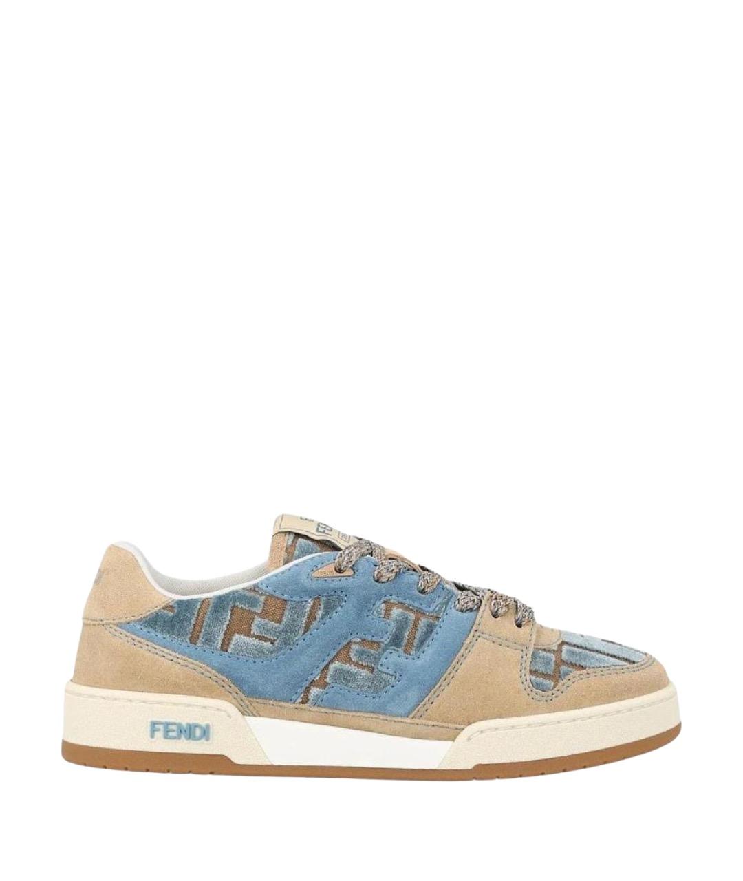 FENDI Мульти замшевые кеды, фото 1