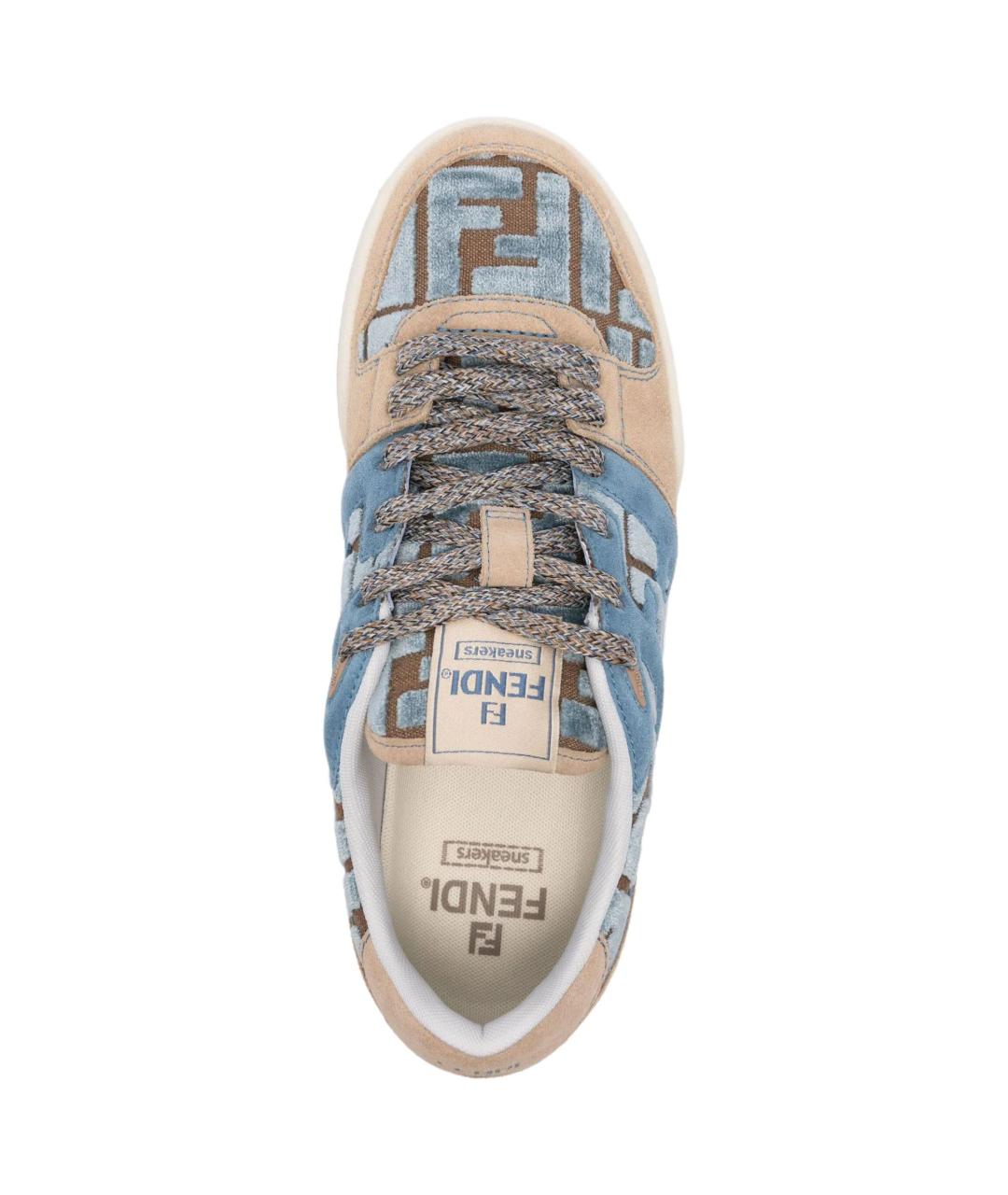 FENDI Мульти замшевые кеды, фото 5