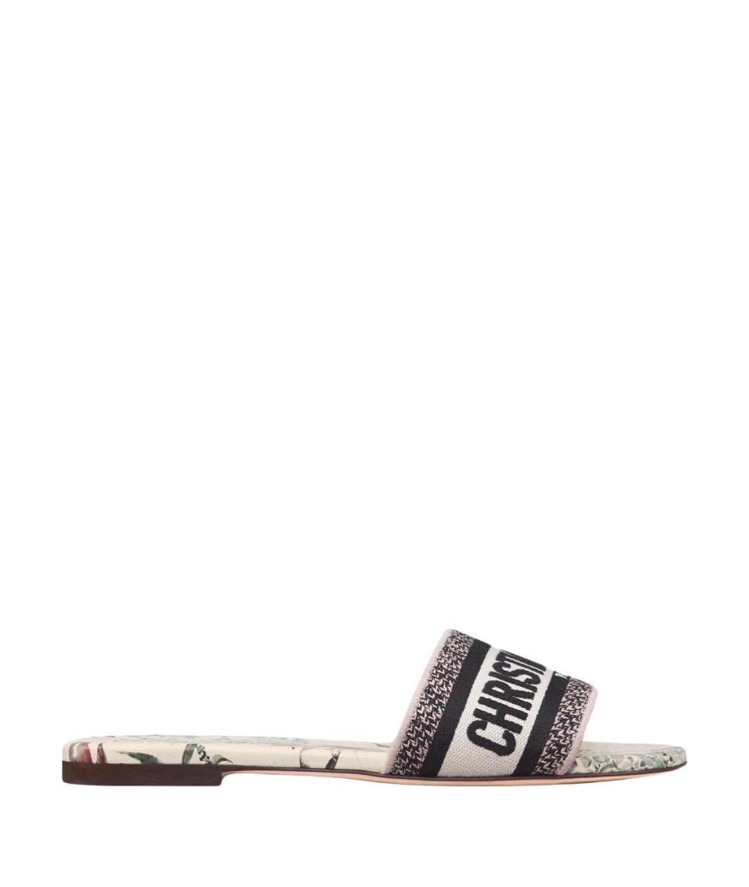 CHRISTIAN DIOR Мульти текстильные сандалии, фото 1