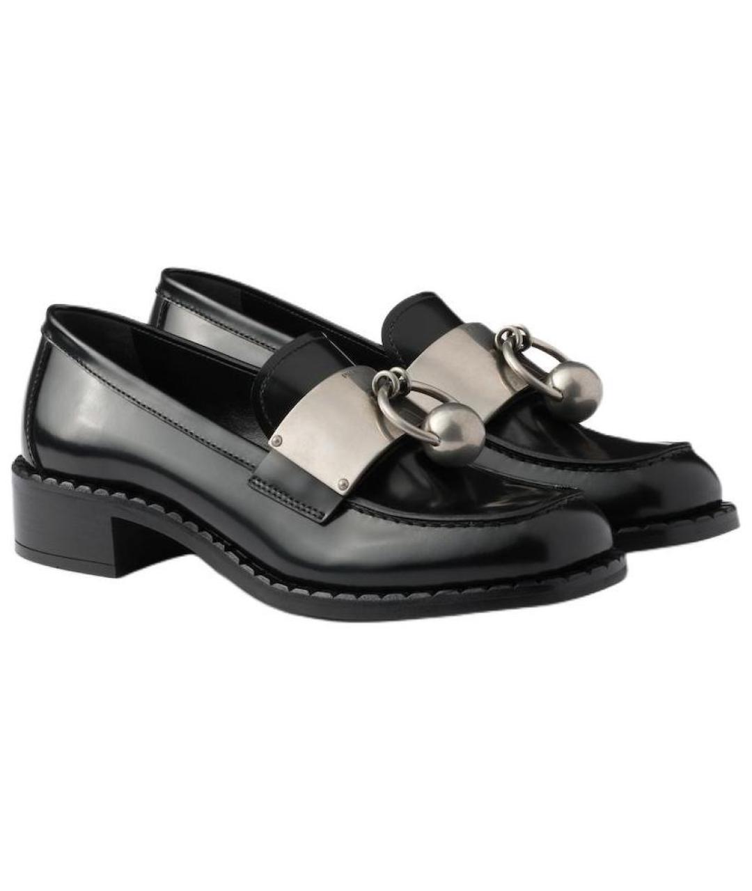 PRADA Черные кожаные лоферы, фото 3