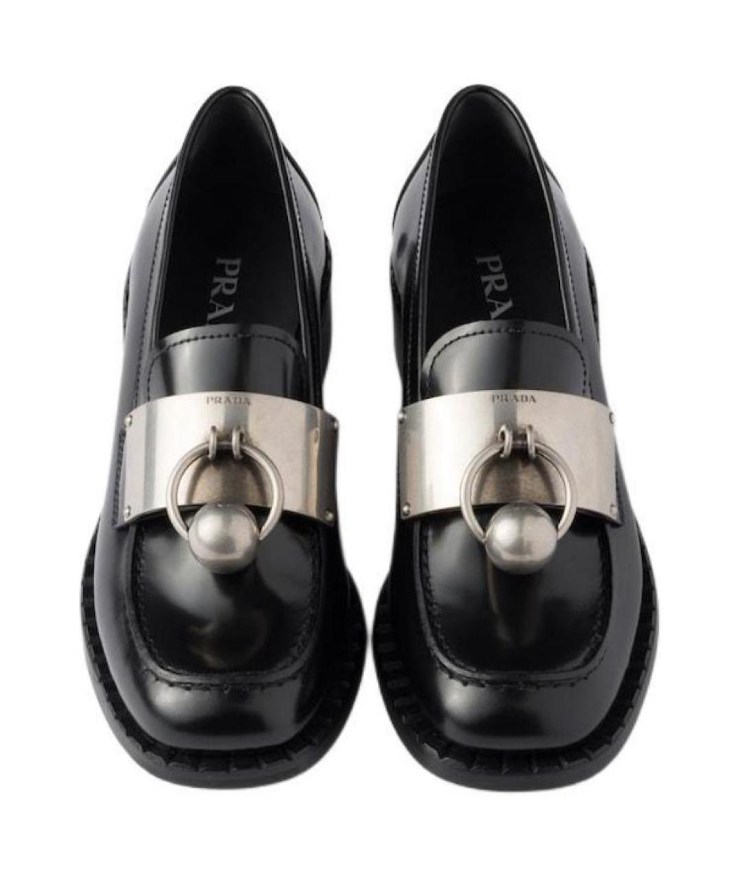 PRADA Черные кожаные лоферы, фото 6