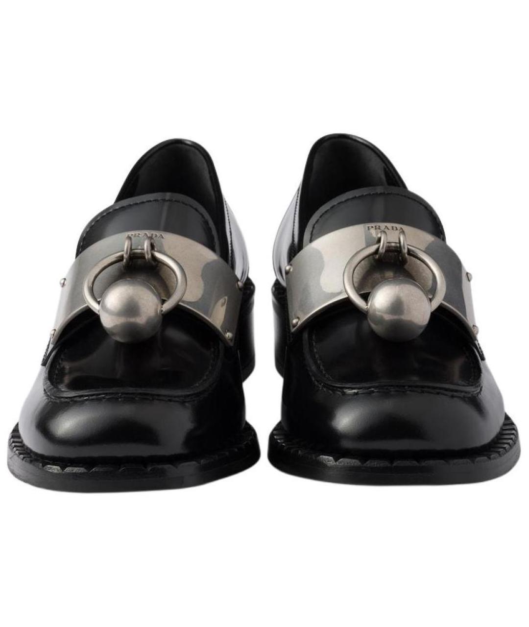 PRADA Черные кожаные лоферы, фото 5