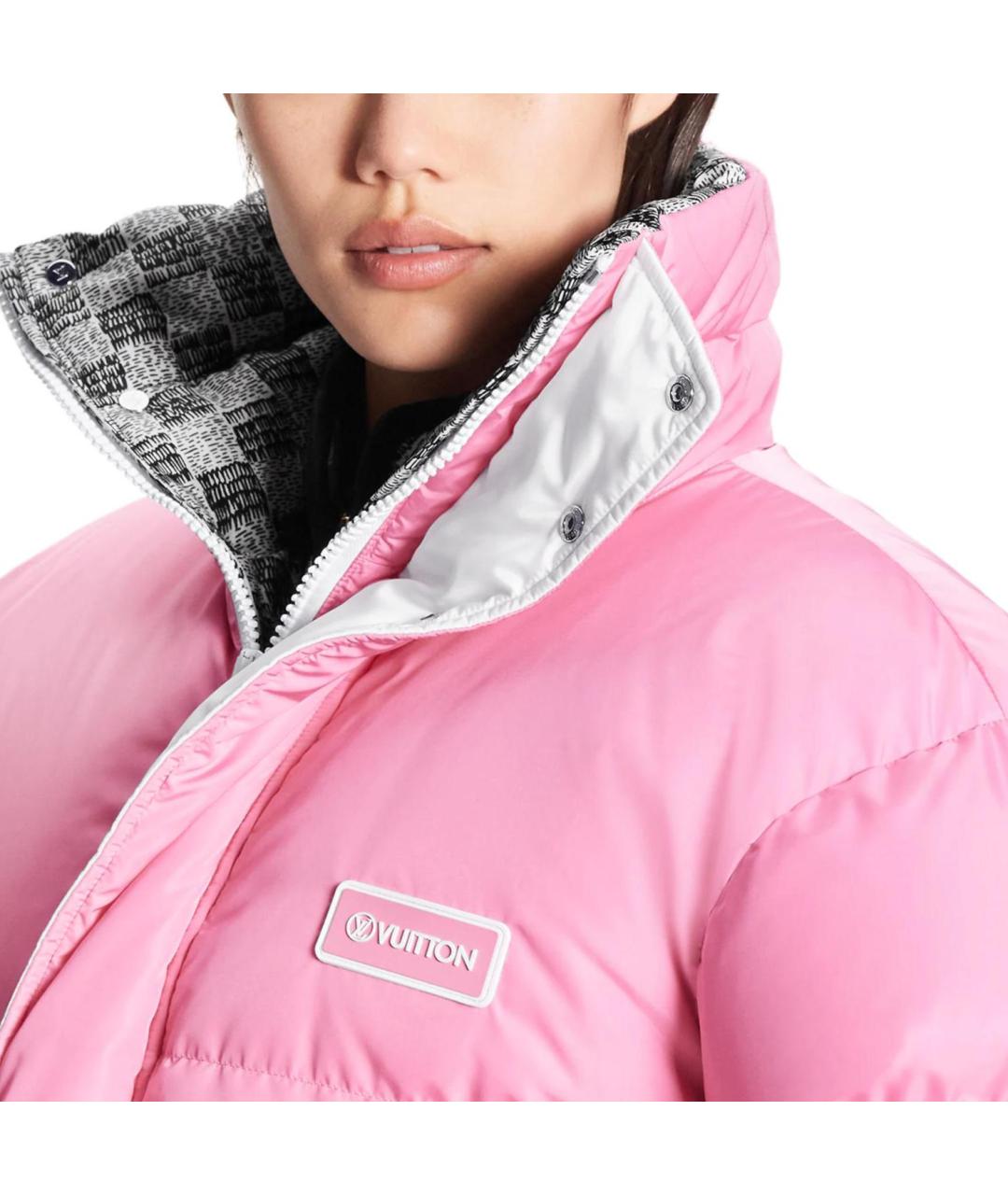 LOUIS VUITTON Розовый пуховик, фото 4