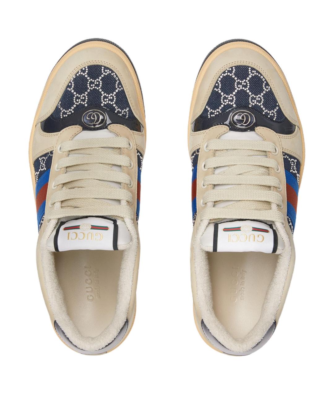 GUCCI Бежевые кроссовки, фото 4