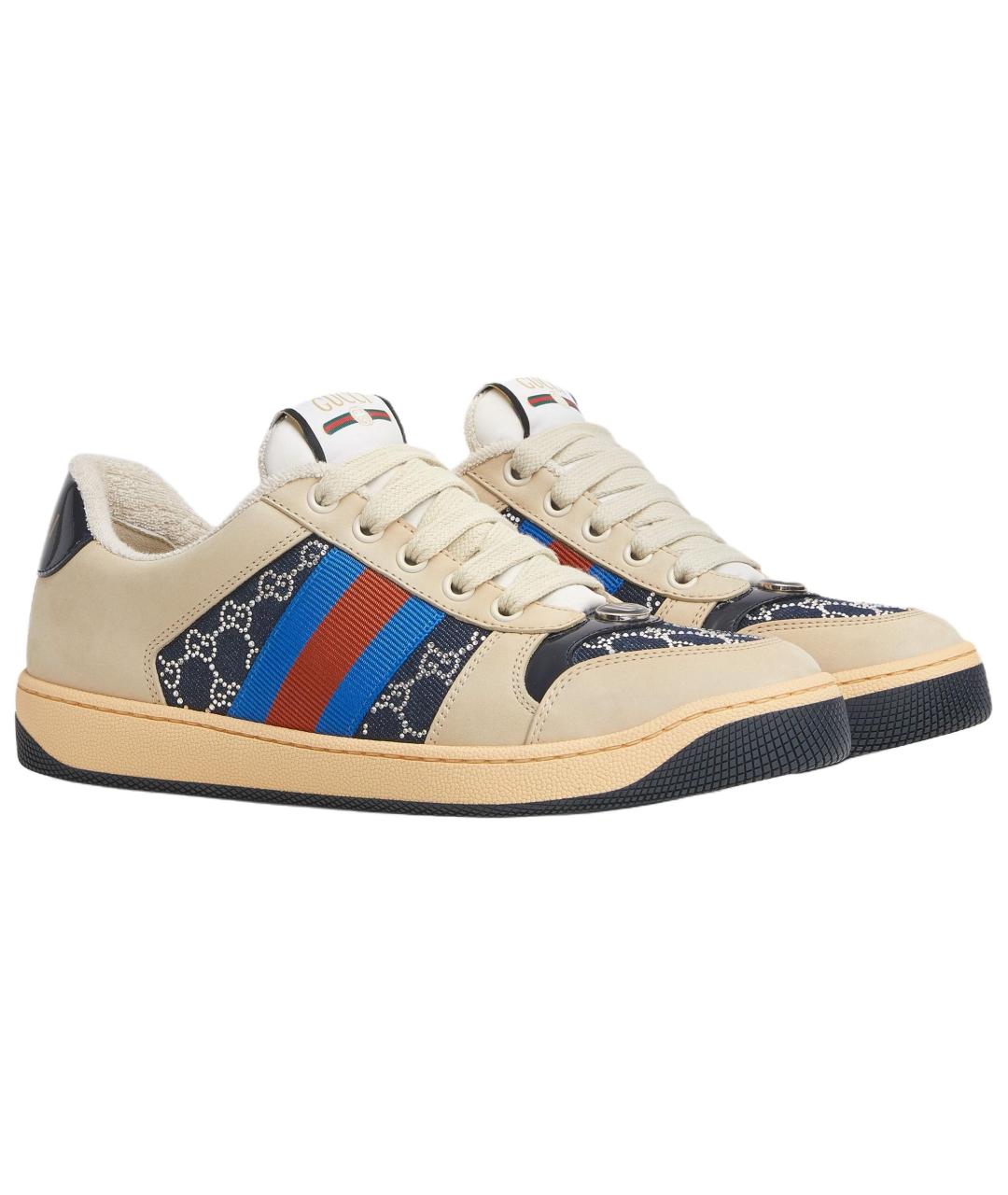 GUCCI Бежевые кроссовки, фото 3