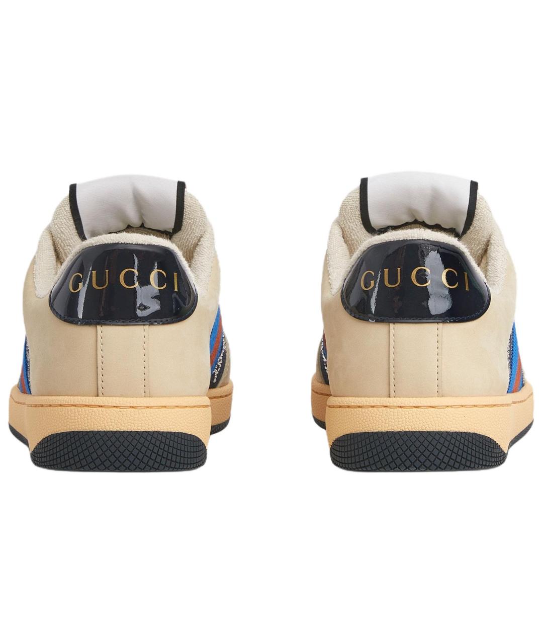 GUCCI Бежевые кроссовки, фото 5