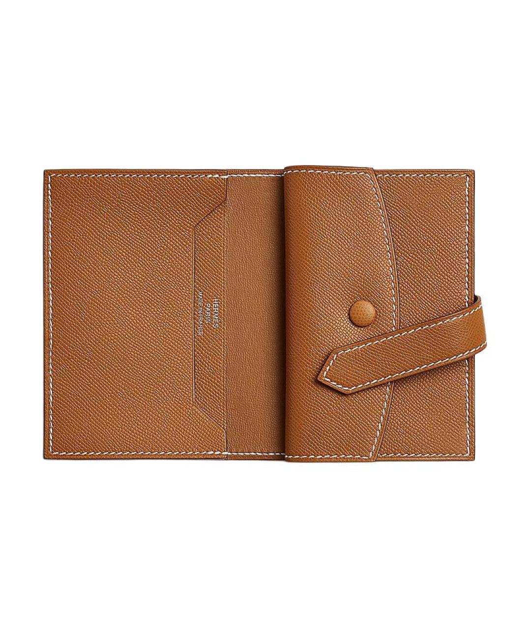 HERMES Коричневый кожаный кошелек, фото 2