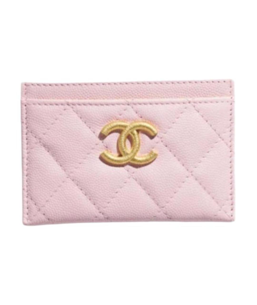 CHANEL Розовый кожаный кардхолдер, фото 1