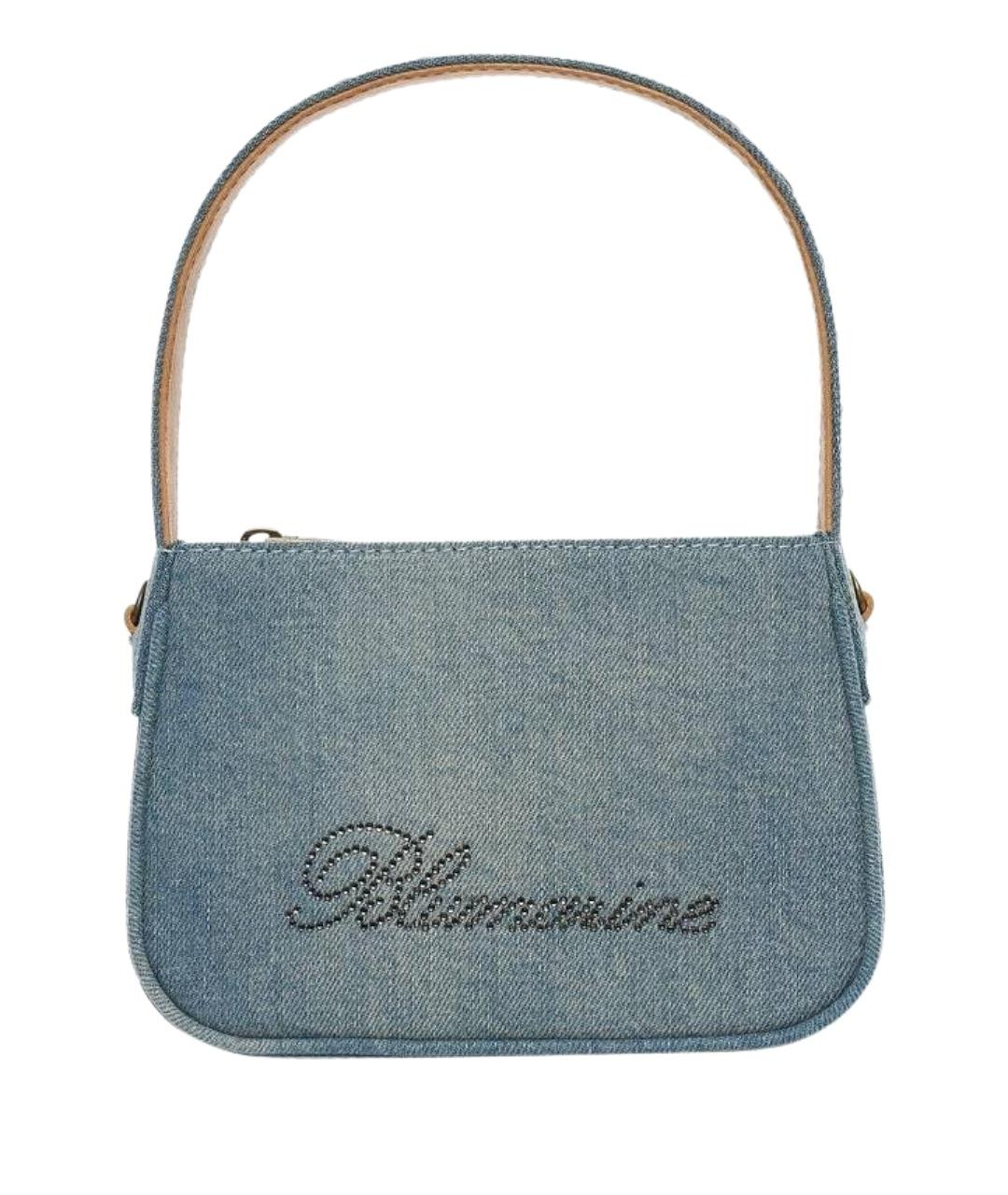 BLUMARINE Синяя деним сумка с короткими ручками, фото 1