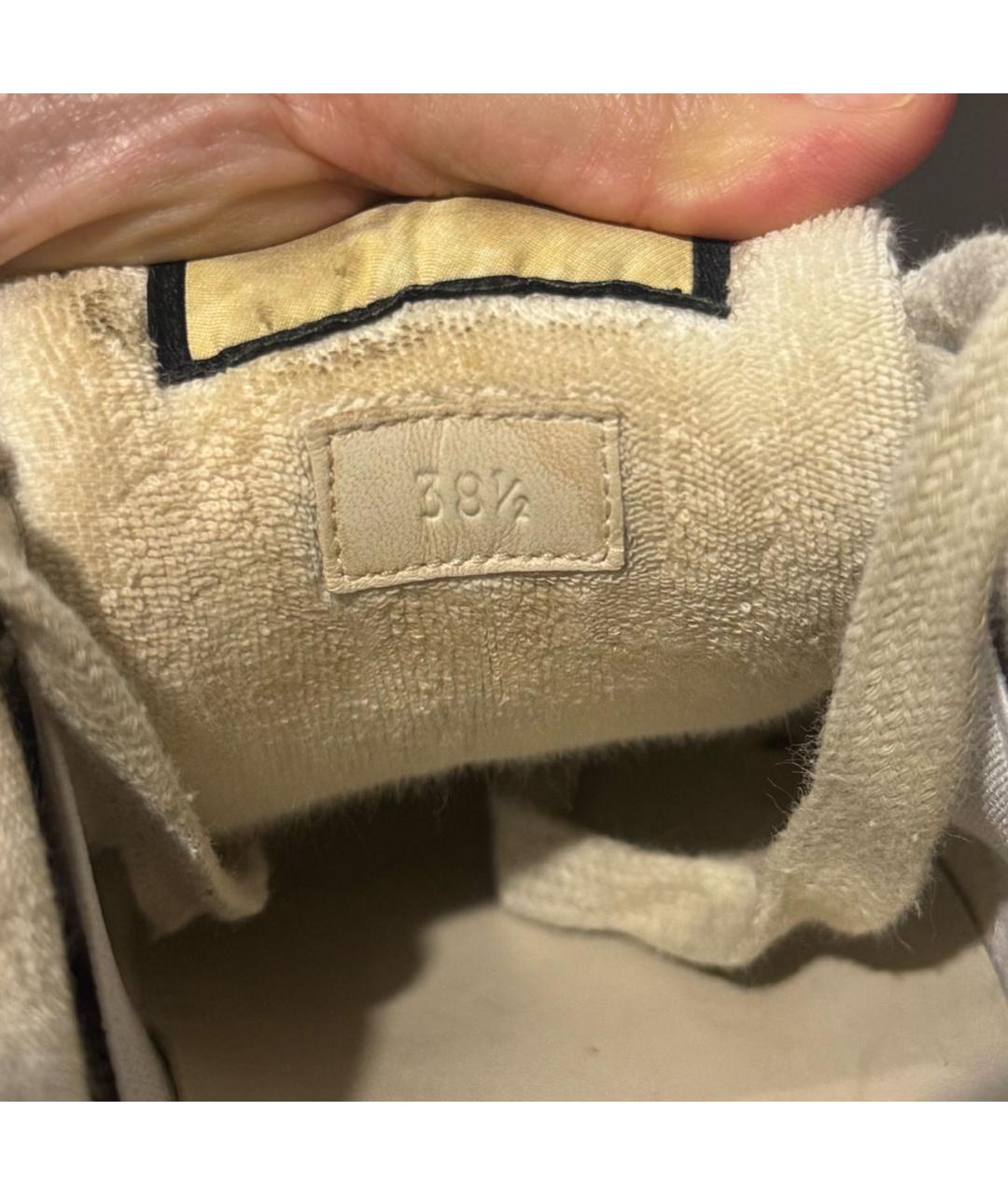 GUCCI Бежевые замшевые кеды, фото 4