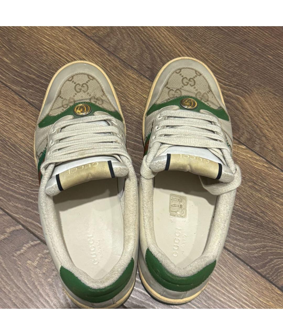 GUCCI Бежевые замшевые кеды, фото 5