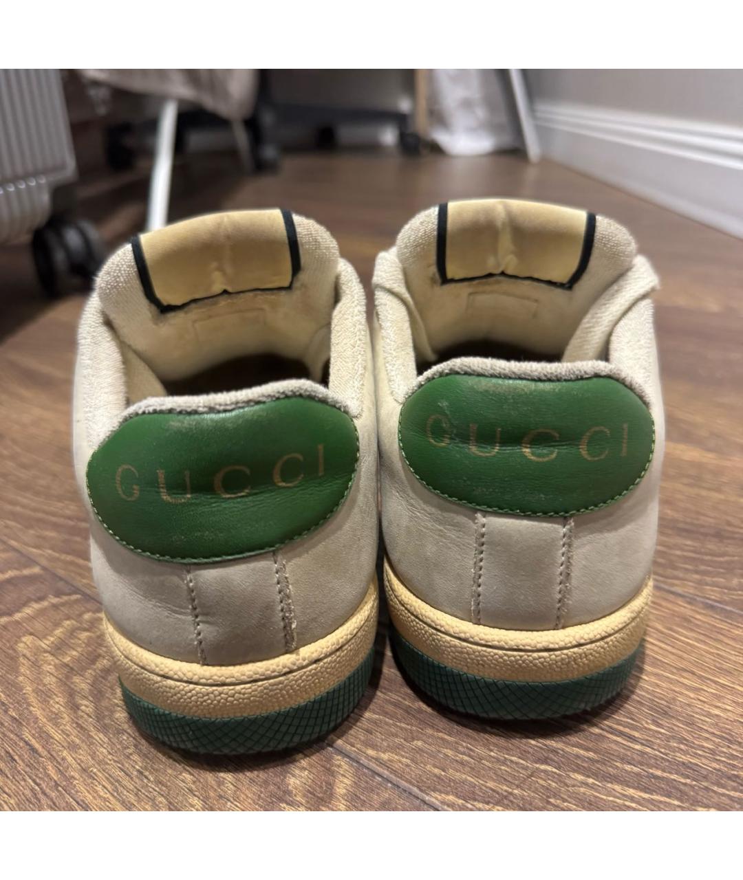 GUCCI Бежевые замшевые кеды, фото 6